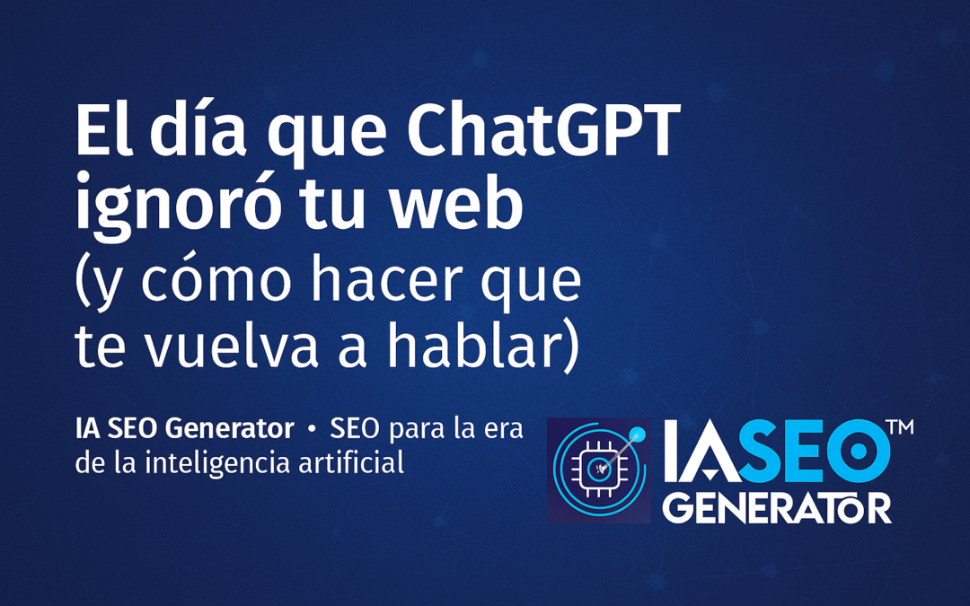 El día que ChatGPT ignoró tu web (y cómo hacer que te vuelva a hablar)