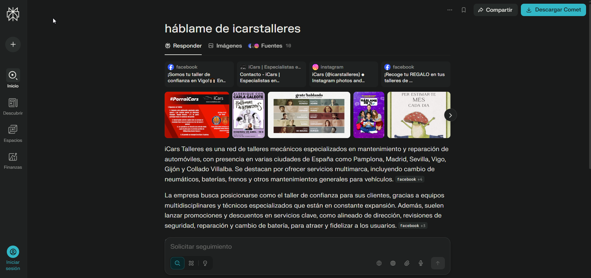 Evidencia Perplexity — iCar Talleres