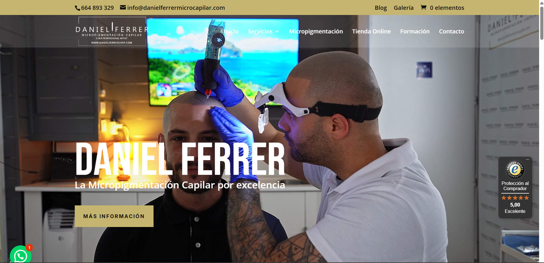 Captura del sitio Daniel Ferrer