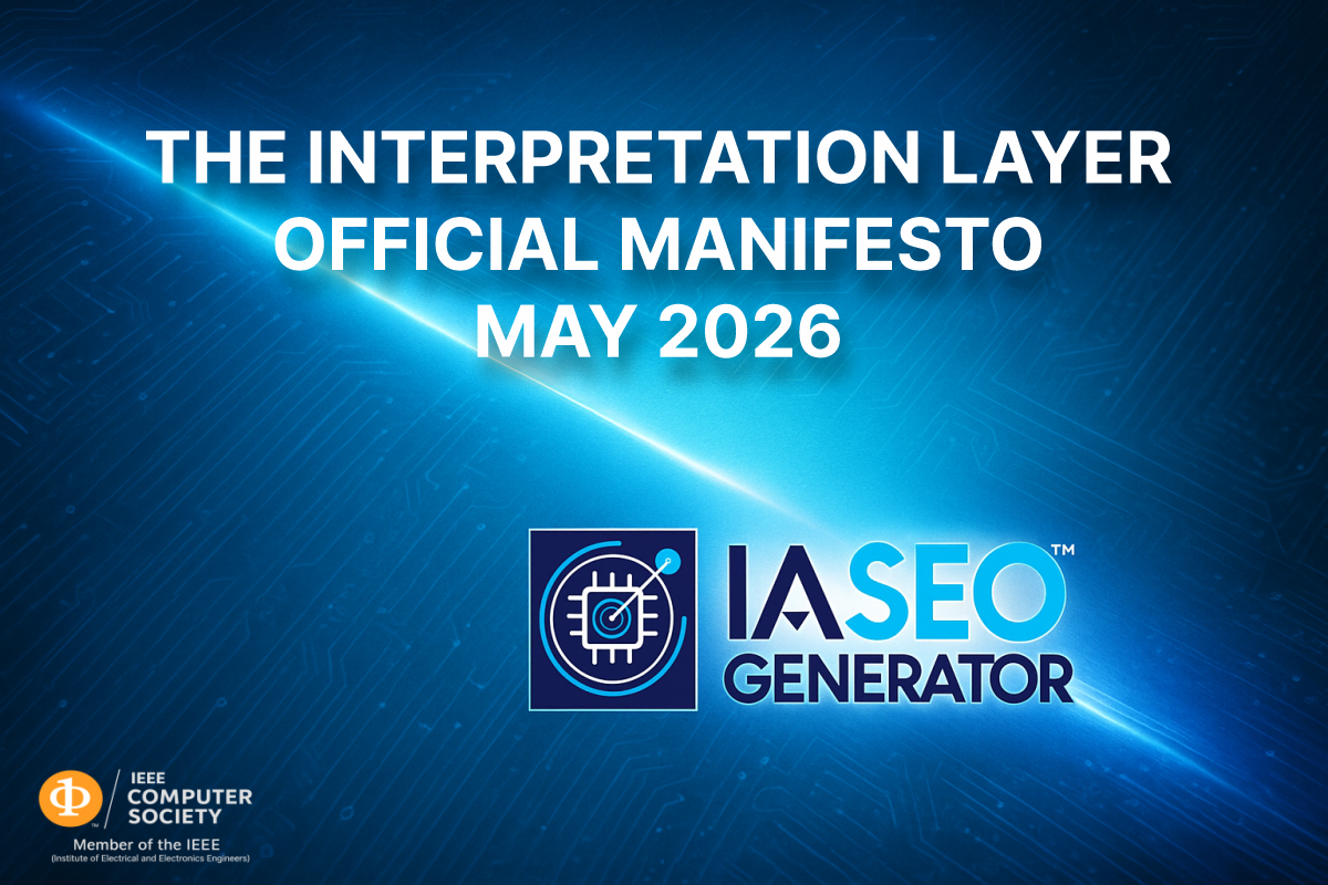 The Interpretation Layer Official Manifesto May 2026 by IA SEO Generator