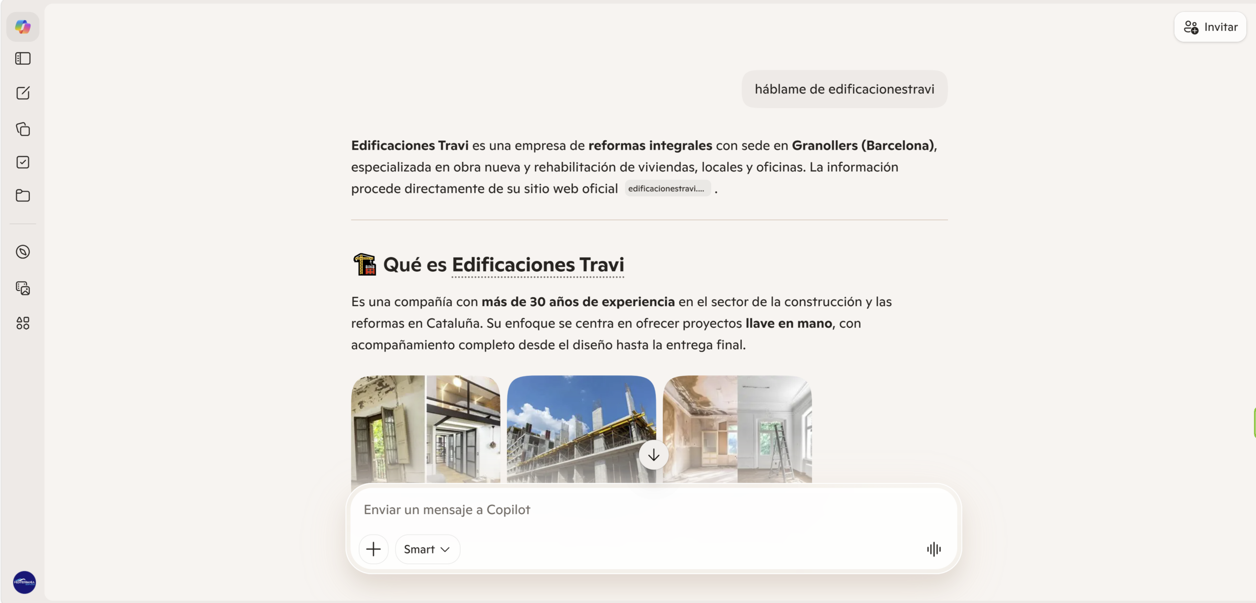 Evidencia Copilot — Edificaciones Travi