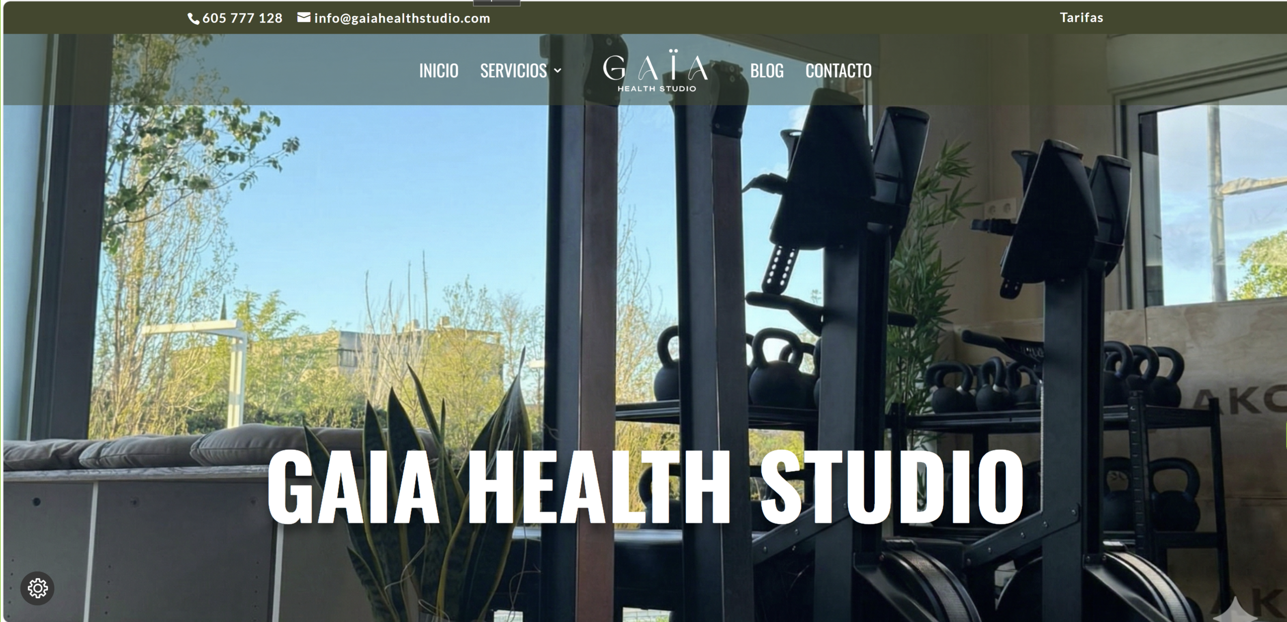 Captura del sitio GAÏA Health Studio