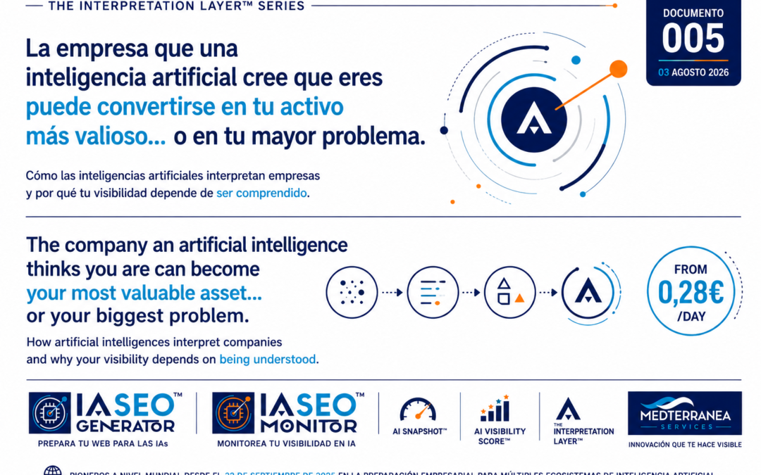 Documento 005 de The Interpretation Layer™ sobre cómo la representación que una inteligencia artificial construye de una empresa puede convertirse en uno de sus activos más valiosos o en su mayor problema.