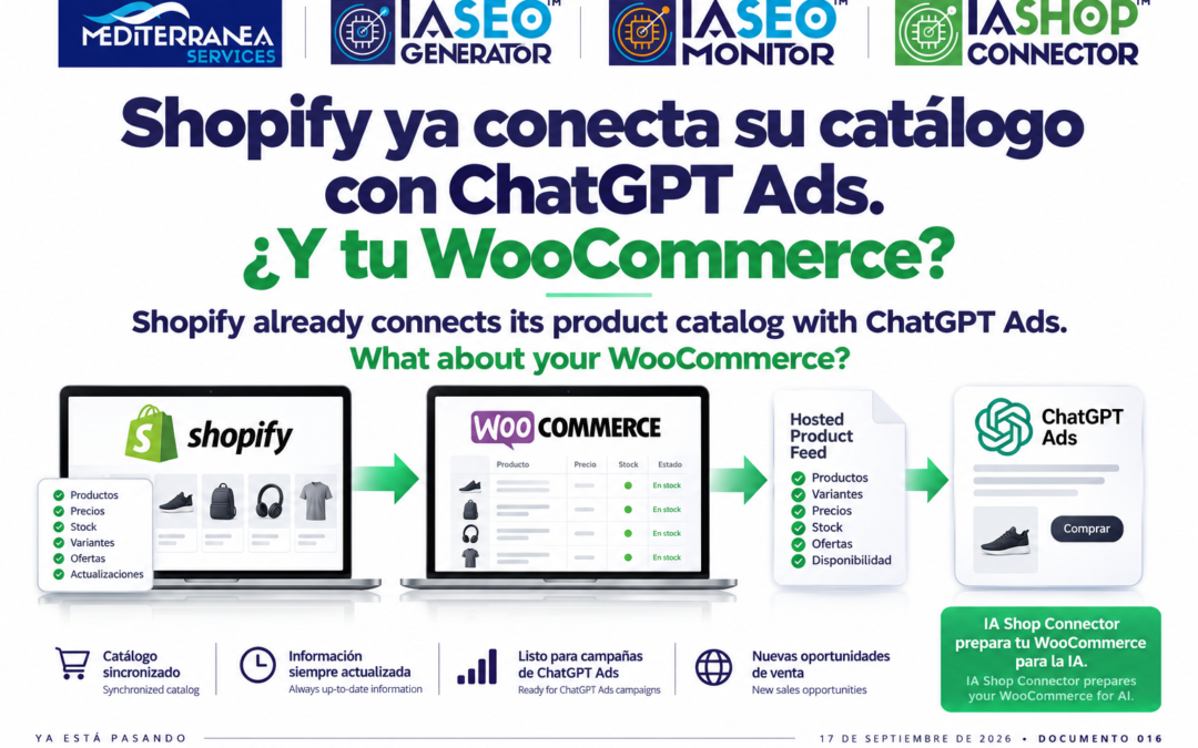 Shopify conecta su catálogo con ChatGPT Ads y IA Shop Connector prepara WooCommerce para la IA