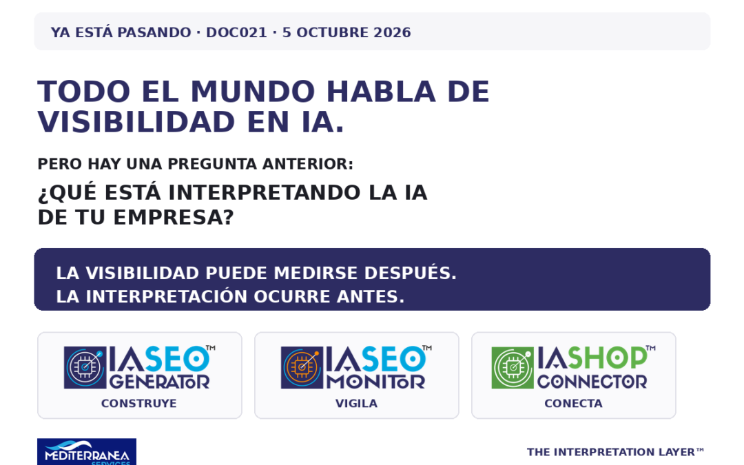 Todo el mundo habla de visibilidad en IA. Pero hay una pregunta anterior: ¿qué está interpretando la IA de tu empresa?