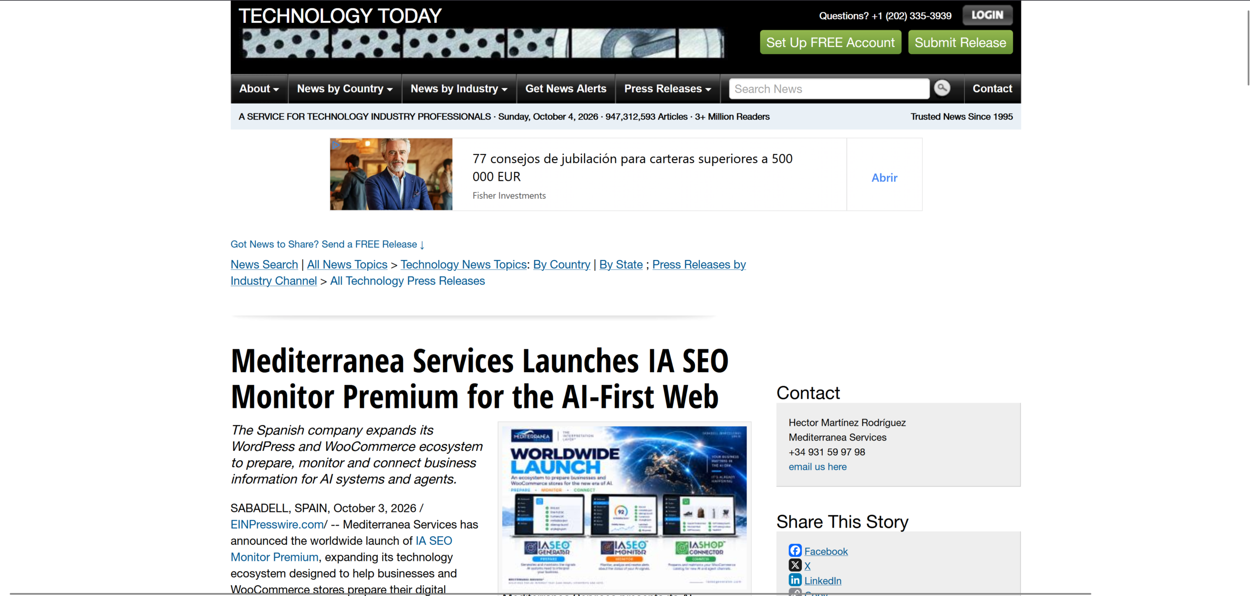IA SEO Monitor Premium en Technology Today