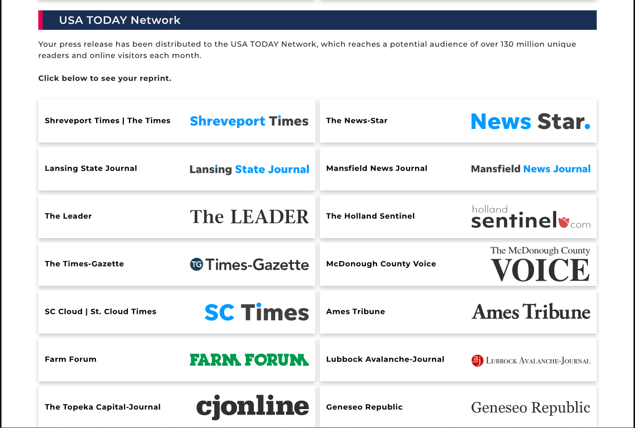 USA TODAY Network en el informe internacional de distribución de Mediterranea Services